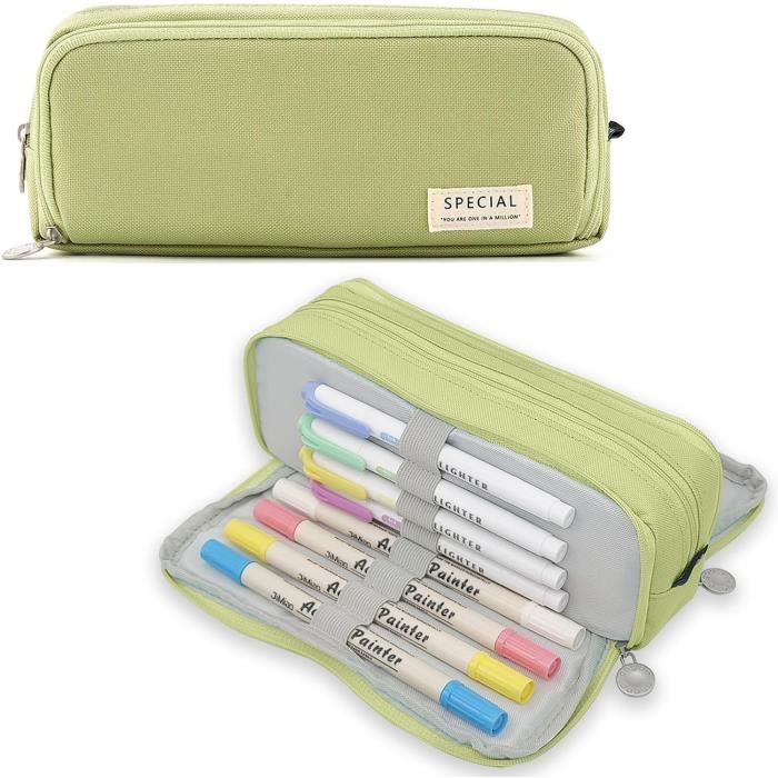 Grand Capacité Trousses à Crayons,Trousse BTS,Trousse Scolaire pour Enfant, Trousse à Crayons Grande Capacité,Sac de Papeterie pour étudiant ou Sacs à cosmétiques