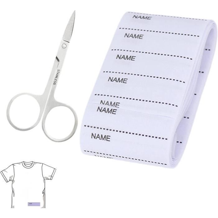 Ruban Thermocollant 18mm X 4m - 2 Rouleaux Étiquettes Vêtements Personnalisables (Idéal École Ou Collectivités)