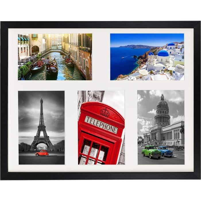 Cadre Photo Aluminium 28x35,6cm Acovy - Passe-partout 20,3x25,4cm - Plexiglas Haute Définition - Doré