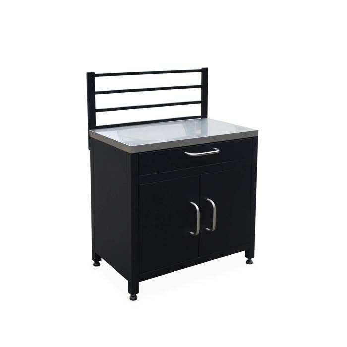 sweeek - Module de cuisine extérieure acier 1 tiroir 2 portes + grille de suspension L80cm GRIMAUD sweeek - Module de cuisine extérieure acier 1 tiroir 2 portes + grille de suspension L80cm GRIMAUD