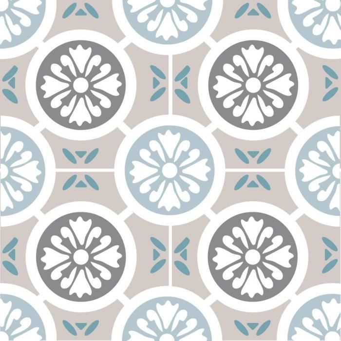 Stickers Autocollants Pour Carrelage Sol 30x30cm - Design Grey Black, Imperméable, Lavable, Pour Salle De Bain Et Cuisine - 8