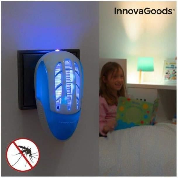 Prise Anti-Insectes UV Livoo 3 LEDs Pour Intérieur - Protection Jusqu'à 10 M²