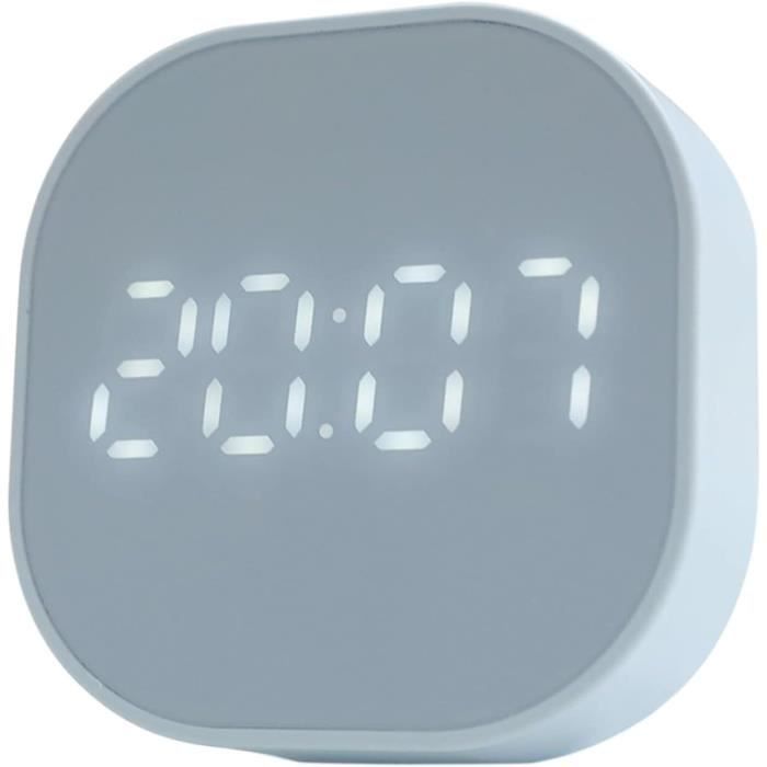 Horloge numérique LCD portable à batterie à quartz pour voitures avec réveil et support