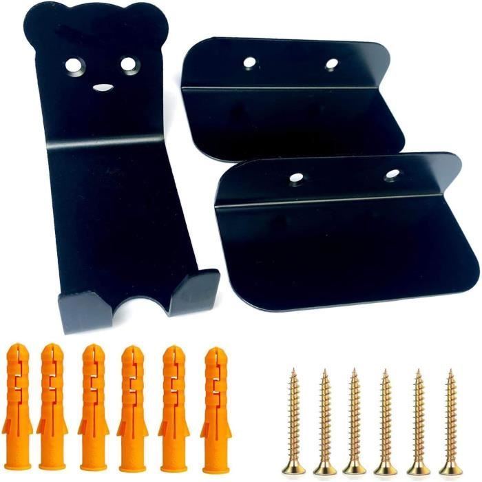 3 Supports Muraux Pour Vélo TOPIND - Rangement Horizontal Garage - Crochet Pédale Anti-Rayure