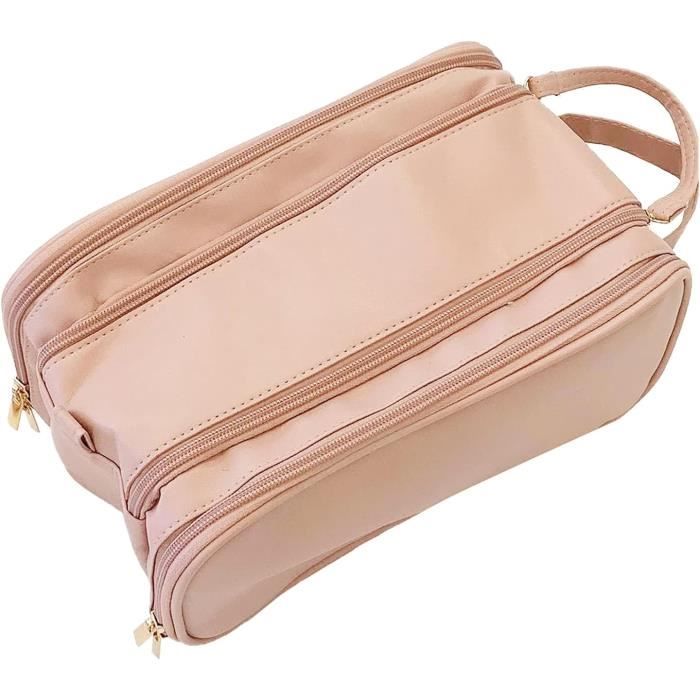 Trousse De Toilette Imperméable KEWUF - Grand Format, Design Chien & Pois, Pour Hommes Et Femmes