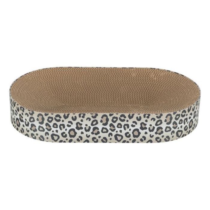 Trixie Grattoir lit pour chat LEO ovale crème imprimé léopard 63 x 10 x 35 cm