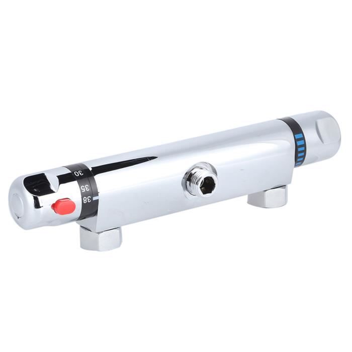 Poignée Thermostatique Douche Universelle - Bouton Chrome, ABS, 40mm, Neuve Sous Emballage