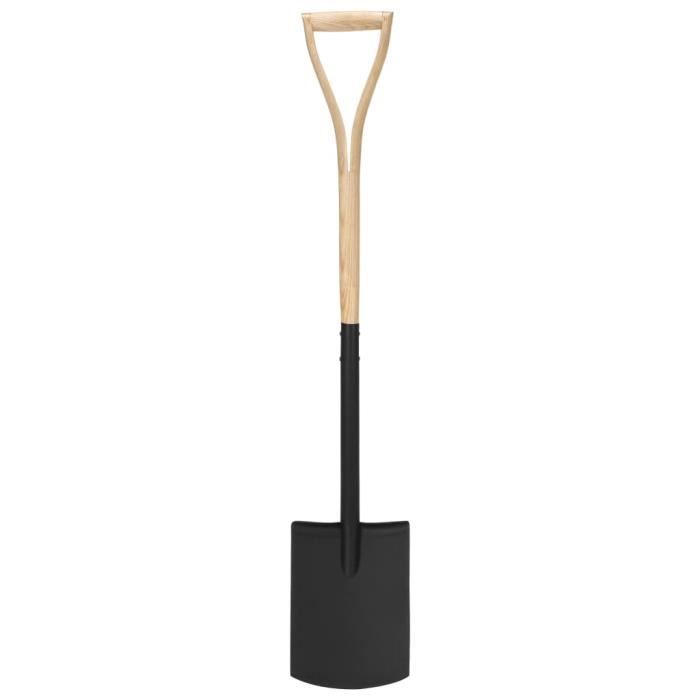 Bêche à creuser de jardin en acier et bois de frêne - VGEBY ...
