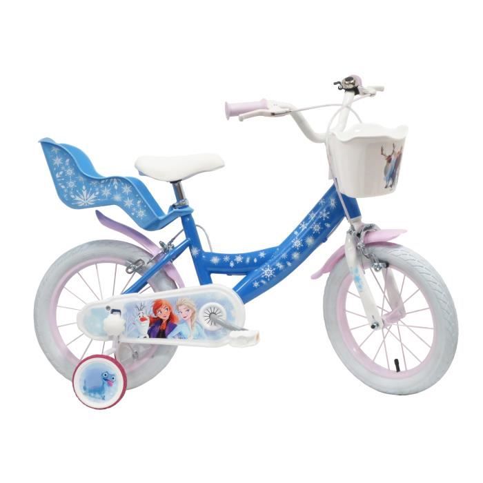 Vélo Enfant 14 - FROZEN - La Reine des Neiges - Bleu - 4 à 6 Ans - 14 pouces