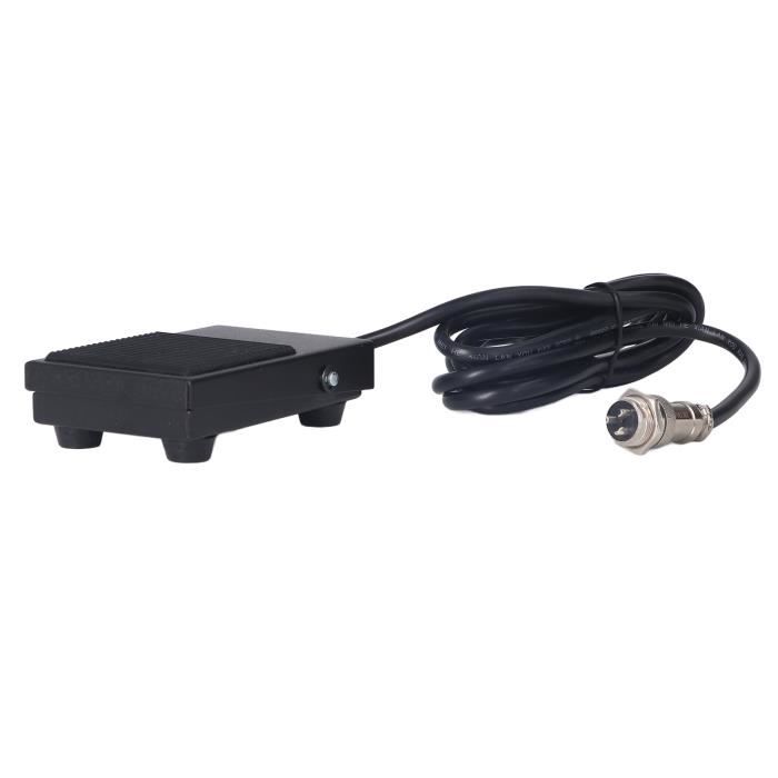 Pédale Industrielle 10A 250V - Alliage Aluminium - Interrupteur Pied Marche/Arrêt - Usage Intensif
