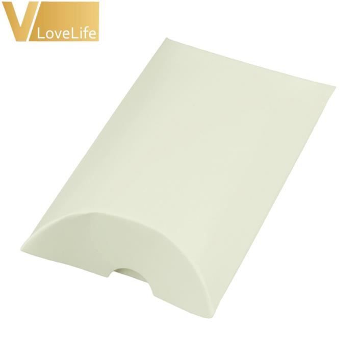 100 Boîtes Cadeaux Kraft Vintage 9x6,5cm - Boîte à Bonbons Oreiller Avec Corde, Mariage, Noël