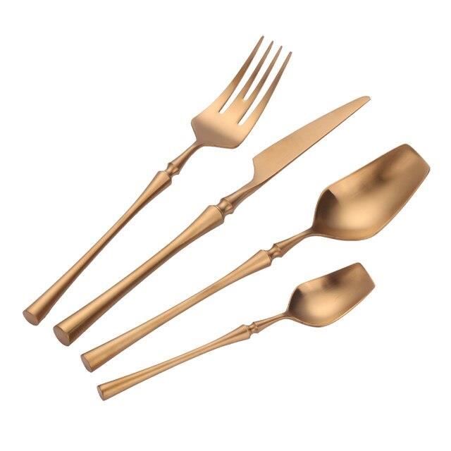 Set 4 Ustensiles De Cuisine En Acier Inoxydable - Louche, écumoire, Spatule Pleine Et Spatule Ajourée