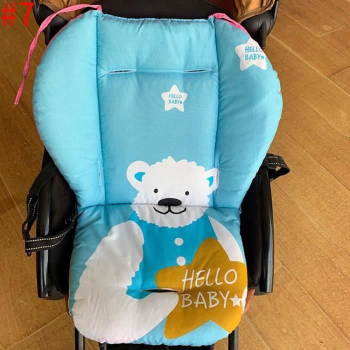 Coussin Double Face Pour Poussette Et Siège Auto Bébé - 35x77 Cm - Tissu Coté Doux Et Respirant - Absorption Chocs, Confort Voyage - 11