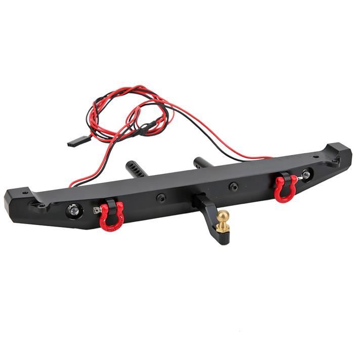 Pare-Chocs Métal Pour Voiture RC 1:10 - Avant/Arrière Avec 4 LED, Pour Traxxas SCX10II 90046