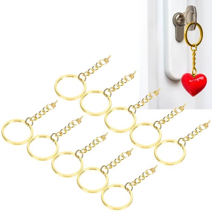DX00031-Zerone porte-clés avec goupille à vis 10 pièces porte-clés alliage porte-clés anneau DX00031-Zerone porte-clés avec goupille à vis 10 pièces porte-clés alliage porte-clés anneau