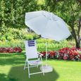 Relaxdays Parasol 200 x 200 cm toile en polyester inclinable jardin balcon terrasse - 4052025968069-1