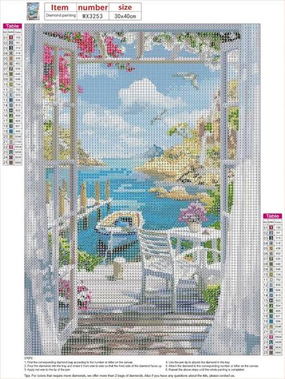 Diamond Painting Bateau De La Mer Bleue,Broderie Diamant Kit Complet,5D