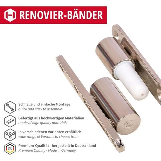 Charnière Cachée Gedotec Pour Meuble – Inox, Bras Pliant, Pour Portes De 12-18 Mm