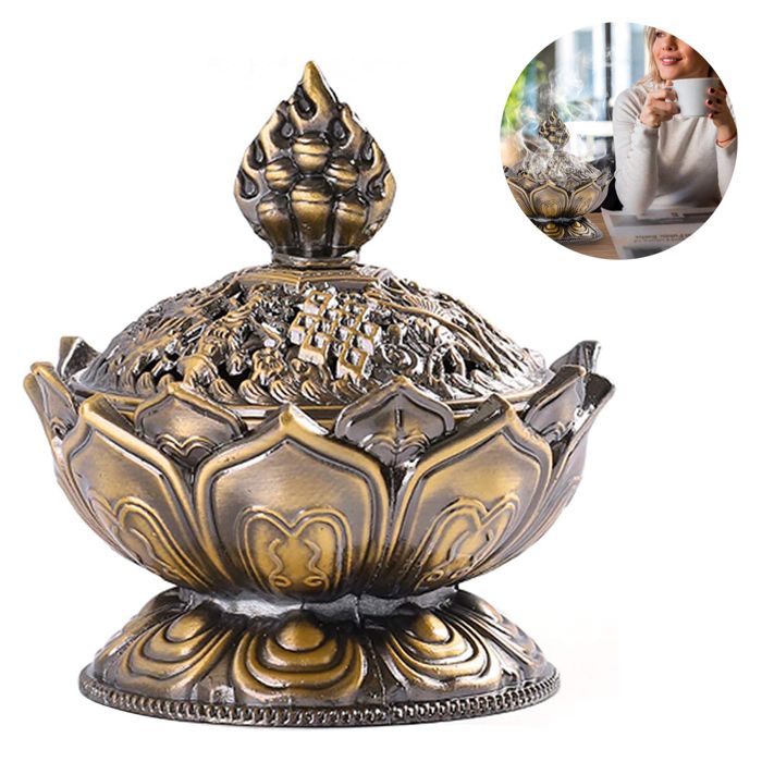 Qiilu Cendrier Rétro Cendrier En Alliage De Zinc Rétro Motif Pharaon