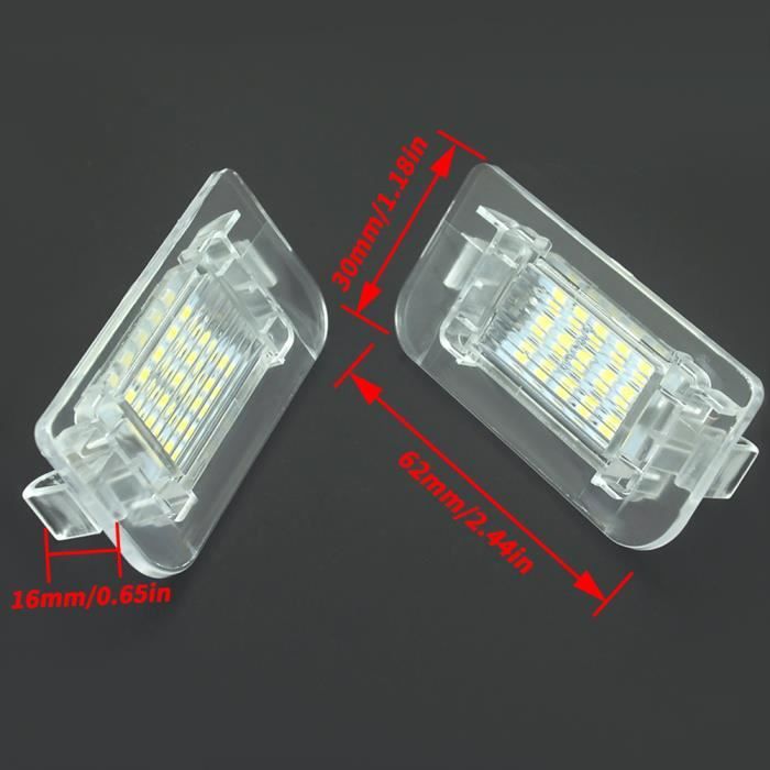 Feux De Plaque D'immatriculation LED Pour Mercedes SL R230 - Blanc 6000K - Neuf - Lot De 2