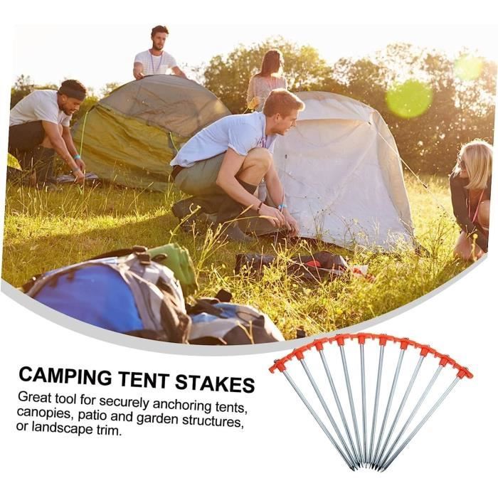 10 pièces piquets de tente tente de camping en plein air piquets
