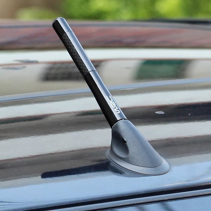 Mini antenne de voiture 4 pouces courte antenne radio en fibre de carbone  pour la plupart des voitures avec vis
