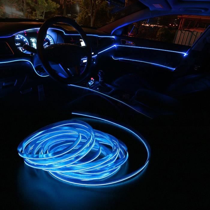 Bande lumineuse led au néon pour voiture fil lumineux-fil el