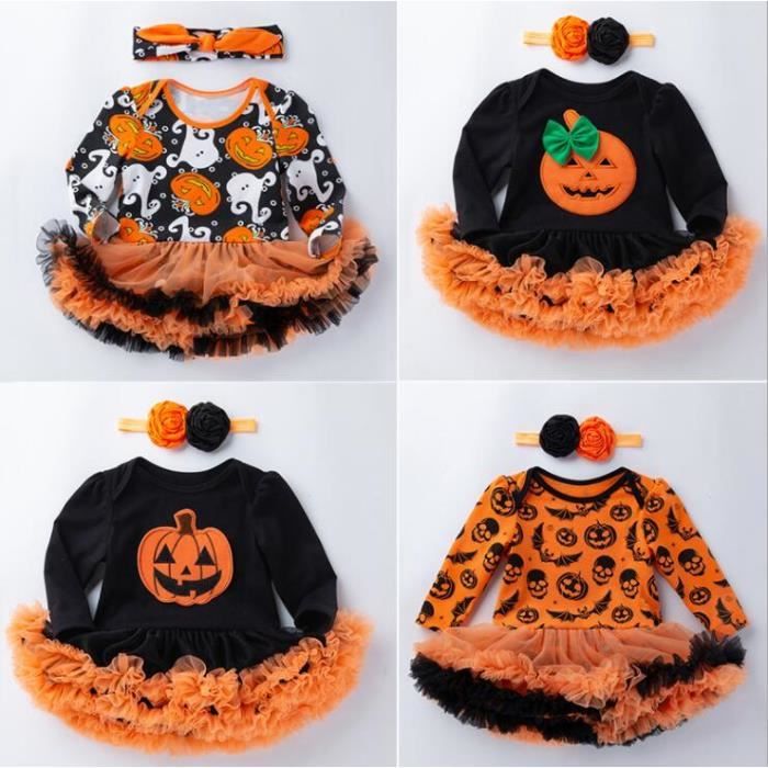 Ensemble De Vêtements D'Halloween à Manches Longues Pour Bébé