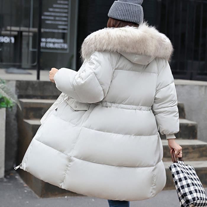 Doudoune Enfant Fille De 6 à 14 ans Chaude Hiver Epaisse avec Capuche  Mi-longue Couleur Unie Blanc - Cdiscount Prêt-à-Porter