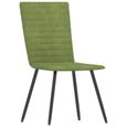 4 x Chaises de salle à manger Professionnel - Chaise de cuisine Chaise Scandinave - Vert Velours &8954-2