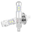 2x H1 100W LED Ampoule Voiture Blanc anti-brouillard lumière-2
