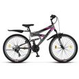 Licorne Bike Vélo VTT 26" Premium Vélo [26, Anthracite/Rose]-2