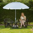 Relaxdays Parasol 200 x 200 cm toile en polyester inclinable jardin balcon terrasse - 4052025968069-2