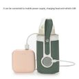 Sac chauffe-biberon USB en cuir portable réglable à 3 températures - SURENHAP - Vert TT-2