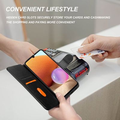 Étui Portefeuille Pour Honor 400 Lite 5G - Protection RFID - Porte-cartes Et Support - Cuir Synthétique Noir