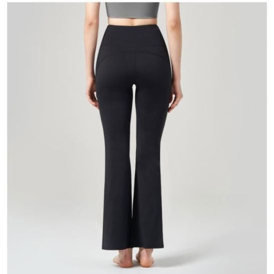 Pantalon Patte D'Éléphant Femme Taille Haute - Leggings Yoga Fluides Avec Poches Opaques