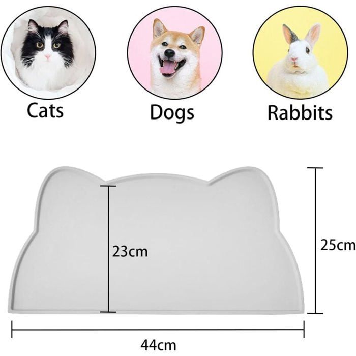 Tapis De Nourriture Silicone Pour Chien Et Chat – Imperméable, Lavable Et Anti-déversement - 8