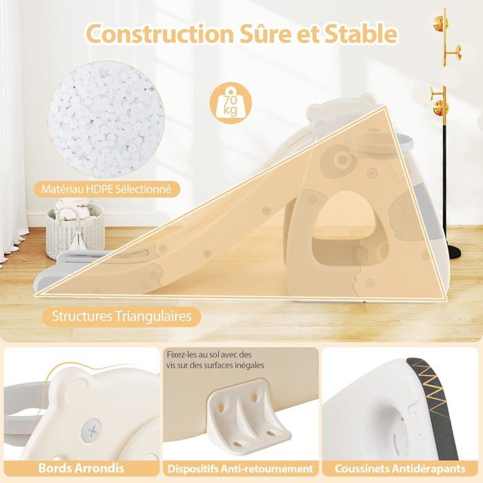 LARS360 Aire de jeux 4 en 1 pour enfants, toboggan à jouets avec échelle d'escalade, toboggan LARS360 Aire de jeux 4 en 1 pour enfants, toboggan à jouets avec échelle d'escalade, toboggan