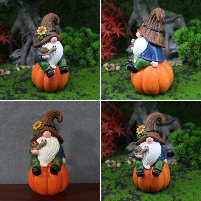 Nain De Jardin En Polyrésine - Statue Décorative 22.5x18.8x9cm | Pour Extérieur Et Intérieur