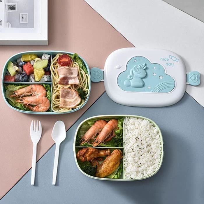 Boîte à Bento Market World 4 Compartiments Rouge - Avec Couvercle Et Cuillère