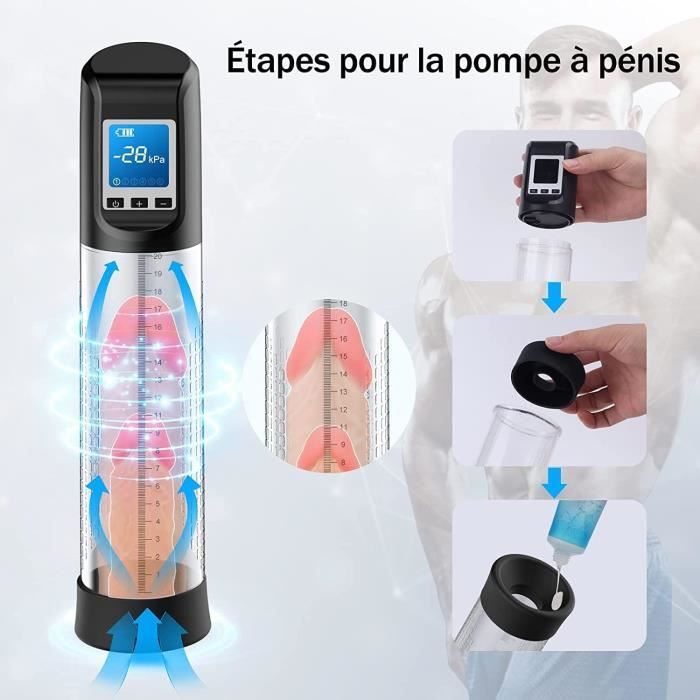 Pompe à Vide Homme 4 Modes Aspiration – Agrandisseur Pénis USB Rechargeable, Silencieux