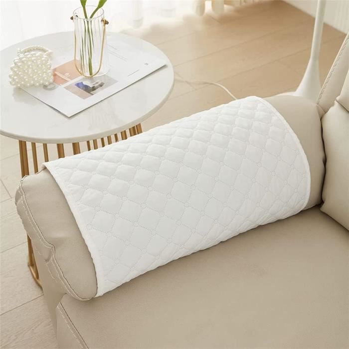 TKOWTB Housse De Protection Antidérapante En Similicuir Pour Appuie-tête De Chaise Inclinable, Housse De Meubles Couleur Café