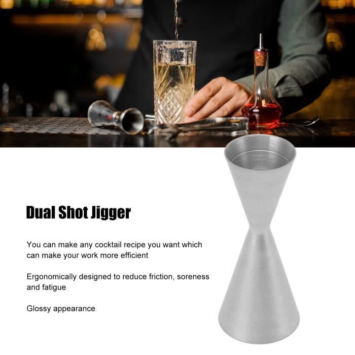 Cuillère à Cocktail Piazza - Jigger Inox 20/40ml - Dosage Précis Pro - Style Japonais