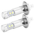 2x H1 100W LED Ampoule Voiture Blanc anti-brouillard lumière-3