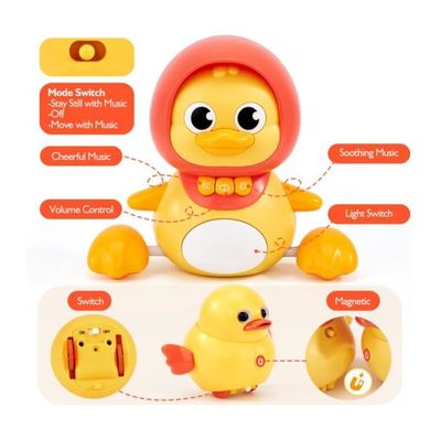 Petits jouets de montagne de canard d'escalier d'escalier électrique de canard | Jouets de montagne avec lumières clignotantes et musique, jouets éducatifs d'escalier mécanique