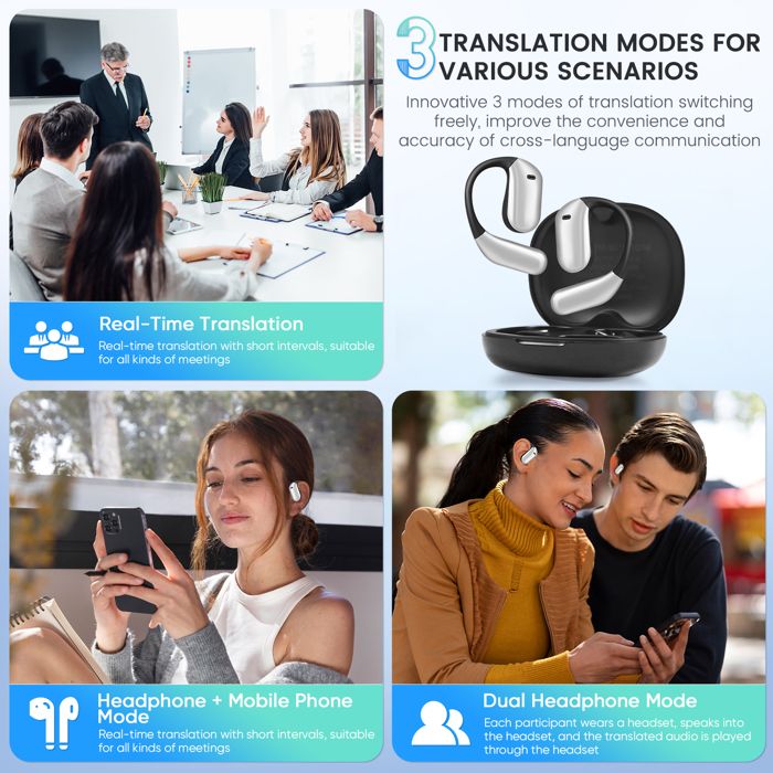 Appareil De Traducteur, 144 Langues Et 3 Modes De Traduction, écouteurs De Traducteur, Appareil De Traducteur De Langue Avec Application, Pour Musique