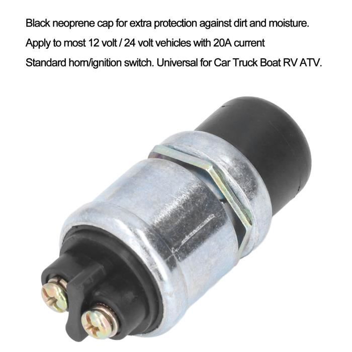 Interrupteur Bouton Poussoir 50A 12V Étanche, Démarrage Moteur Voiture Interrupteur Bouton Poussoir 50A 12V Étanche, Démarrage Moteur Voiture
