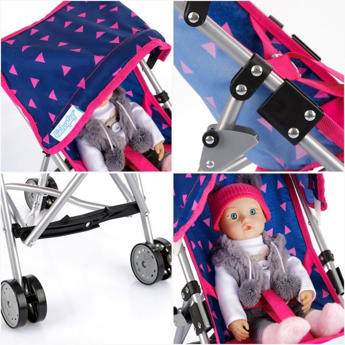 Poussette Bébé Pliable avec Cadre Léger Bleu - Ciel & terre Commerce