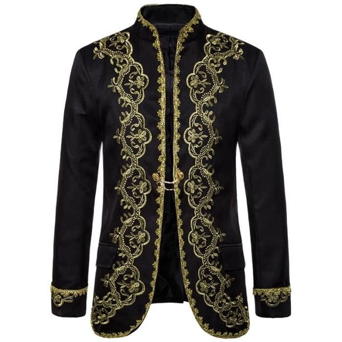 Blazer Homme Rouge Brode Or Veste Style Baroque Trempee de Luxe pour Spectacle sur Scene de Mariage ix Palais Costume Blanc Cdiscount Pret a Porter