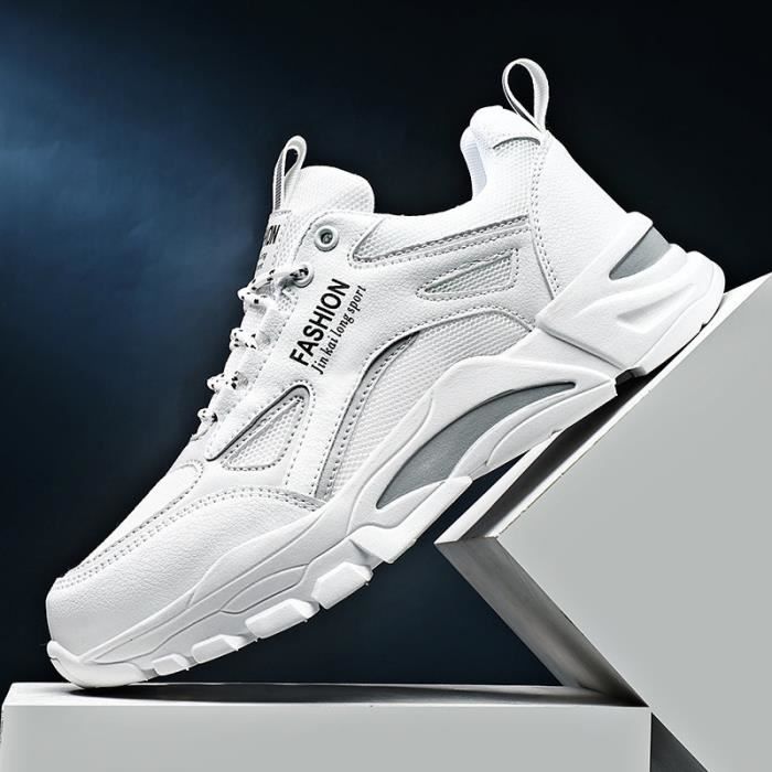 Baskets pour hommes maille blanche mode décontractée all-match chaussures à  la mode rue rétro